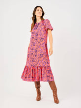 Camila Toile Tulip Coral Midi Dress