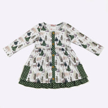 Emerald Green Woodland Girls Dress
