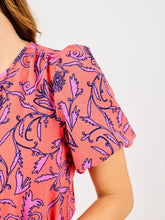 Camila Toile Tulip Coral Midi Dress