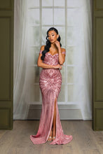 Royal Blue Sequin Off Shoulder Maxi Prom Dress
