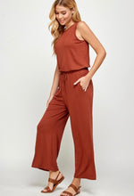 Hazelnut Sleeveless Wide Leg Jumpsuit