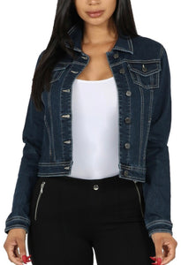 Dark Rinse Classic Jacket in Stretch Denim