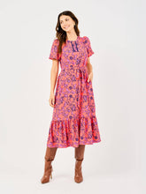 Camila Toile Tulip Coral Midi Dress