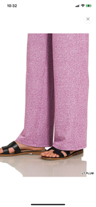 Light Plum Soft Melange Short Sleeve Tee & Long Pants Set