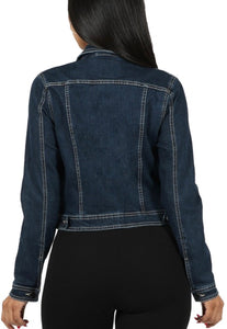 Dark Rinse Classic Jacket in Stretch Denim