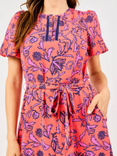 Camila Toile Tulip Coral Midi Dress