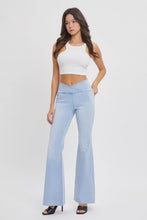 Cello High Rise Flare Jeans with Wide Waistband