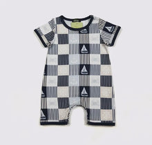 Navy/Grey Infant Boy Lil Sailor Romper