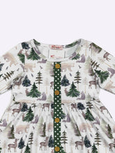 Emerald Green Woodland Girls Dress