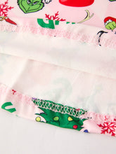 Pink Winter Christmas Dr. Suess Print Girls Dress