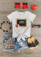 Grey “Back to School” Top and Matching Shorts