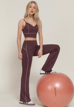 Maroon 3pc Active Wear Jacket, Cami Bra Top and Workout Pants