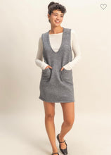 Black V-Neck Sleeveless Knit Mini Dress