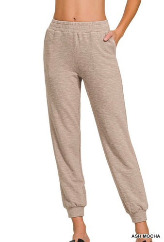 Ash Mocha Cotton Joggers