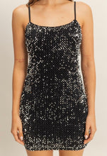 Black Sequin Bodycon Mini Dress