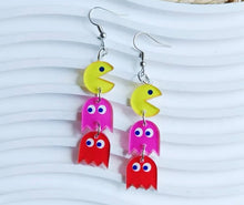 Pac-Man Acrylic Dangle Earrings