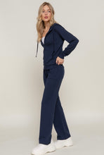 Navy Long Sleeve Hooded Jacket & Pants Set