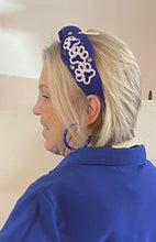 Royal Blue Paw Print Rhinestone Headband