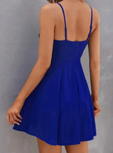 Royal Blue Surplice A-Line Mini Dress