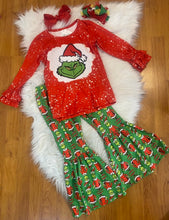 Red Grinch "You're A Mean One" 2pc Bell Bottoms Set
