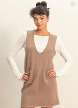 Black V-Neck Sleeveless Knit Mini Dress