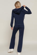 Navy Long Sleeve Hooded Jacket & Pants Set