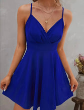 Royal Blue Surplice A-Line Mini Dress