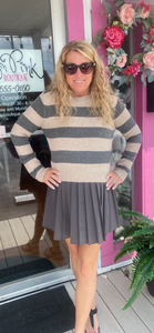 Grey Pleated Tennis Skirt w/Built in Shorts