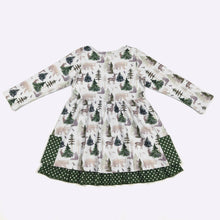 Emerald Green Woodland Girls Dress