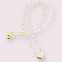 Dainty Gold Heart Pendant Necklace on Stainless Gold Chain