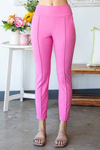 Pink Rose Wide Waistband Straight Leg Pants