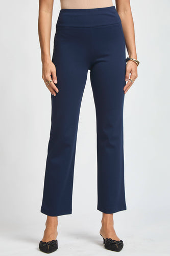 Navy Magic High Slim Straight Pants