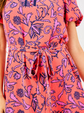 Camila Toile Tulip Coral Midi Dress