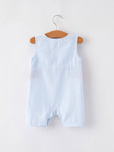 4th of July Boys' Smocking Star Embroidered Romper