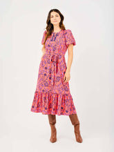 Camila Toile Tulip Coral Midi Dress