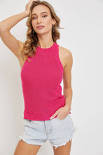 Ivory Casual Sleeveless Halter Sweater Knit Top