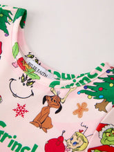 Pink Winter Christmas Dr. Suess Print Girls Dress