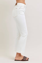 Judy Blue Jeans White HW Kick Flare