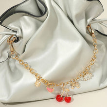 Cherry Heart Flower Bow Charm Station Chain Bag Charm
