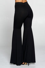 Black Bell Bottoms with Elastic Waist