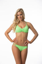 Lime Green 2pc Bralette Bikini with Reversible Bottoms