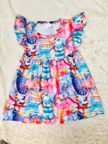 Purple, Pink, Blue Dumbo Dress