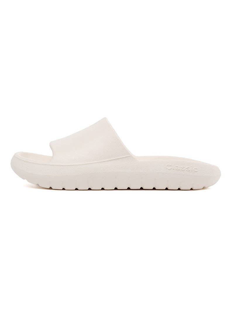 White Casual Non-Slip Thick Sole Comfort Slippers