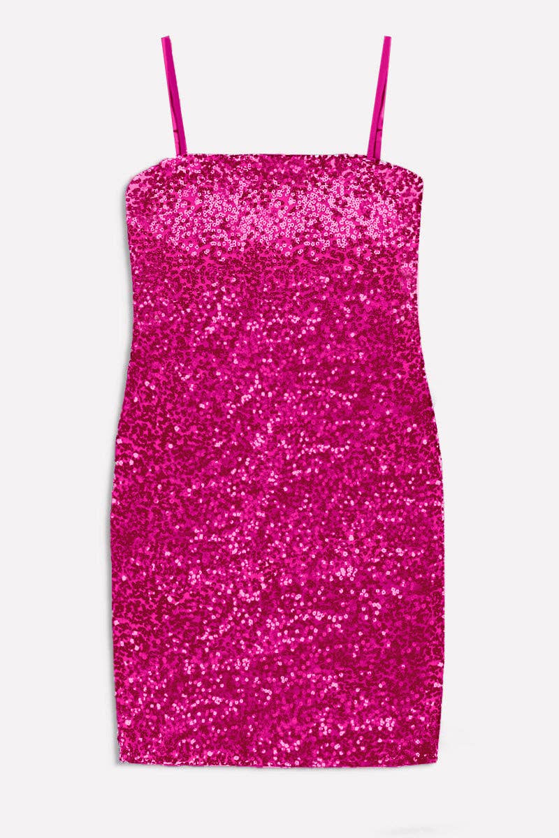 Party Pink Girls Strappy Sequin Bodycon Dress Pretty In Pink Boutique, LLC Party Pink Girls Strappy Sequin Bodycon Dress Pretty In Pink Boutique, LLC