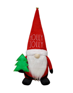 Rae Dunn "Holly Jolly" Plush Santa Gnome with Heart