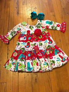 Red & White Jelly The Pug Christmas Dress