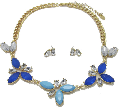 Royal Blue Statement Necklace Set