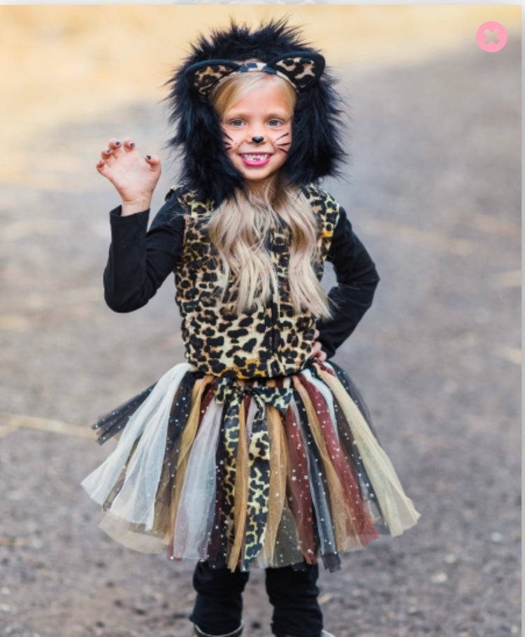 Brown Leopard 5pc Girls Outfit