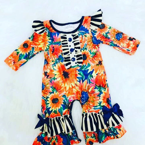 Orange Infant Sunflower Outfit
